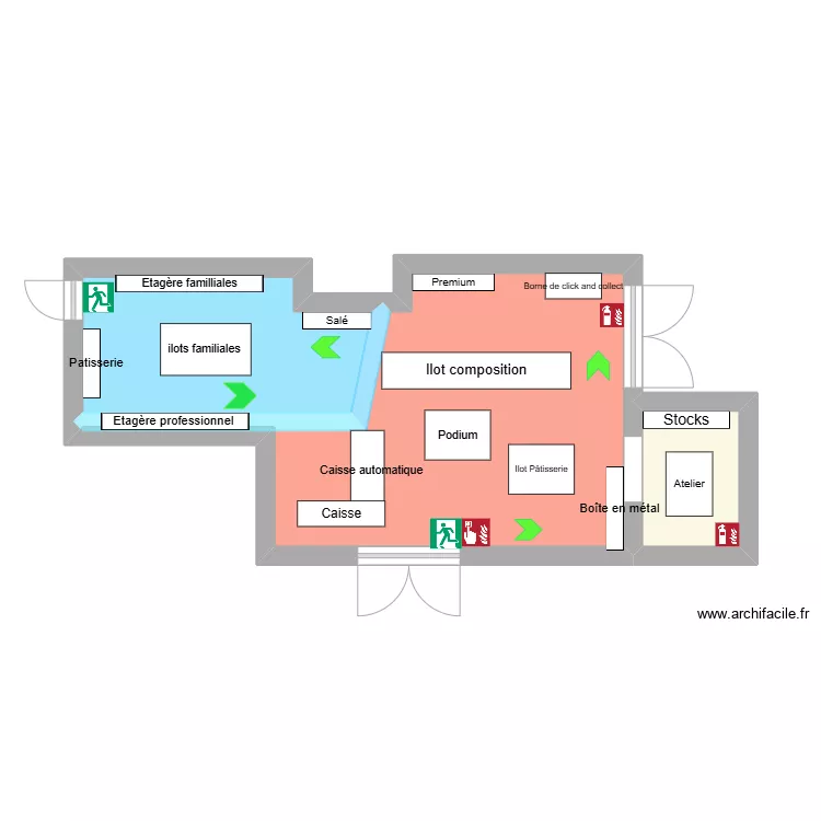 plan avec am&eacute;nagement  Fossier. Plan de 