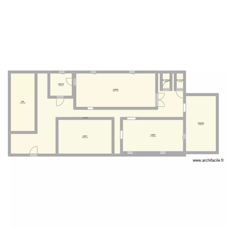 plan resto. Plan de 9 pièces et 155 m² plan resto. Plan de 9 pièces et 155 m²