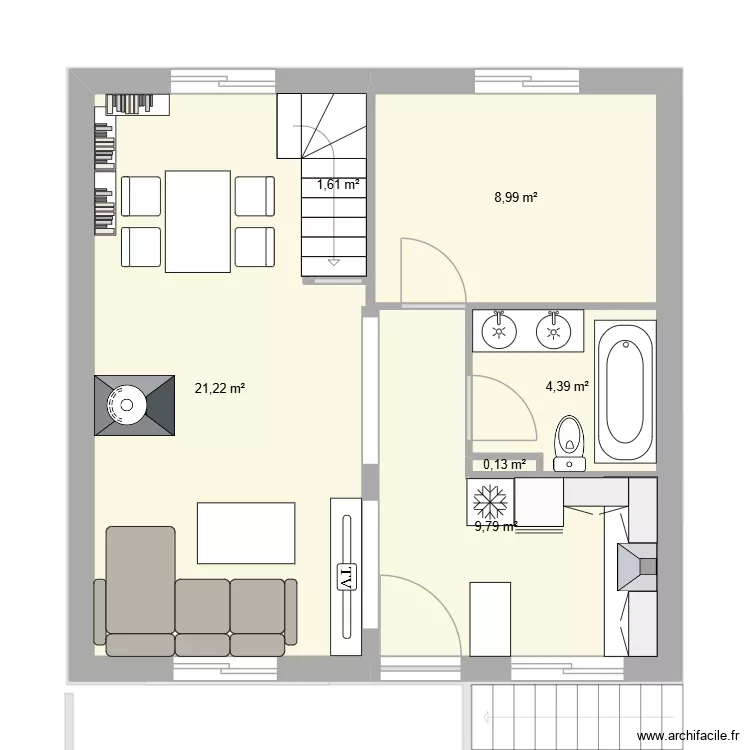 Coco et Albane - &eacute;ditable. Plan de 12 Pièces et 120 m²