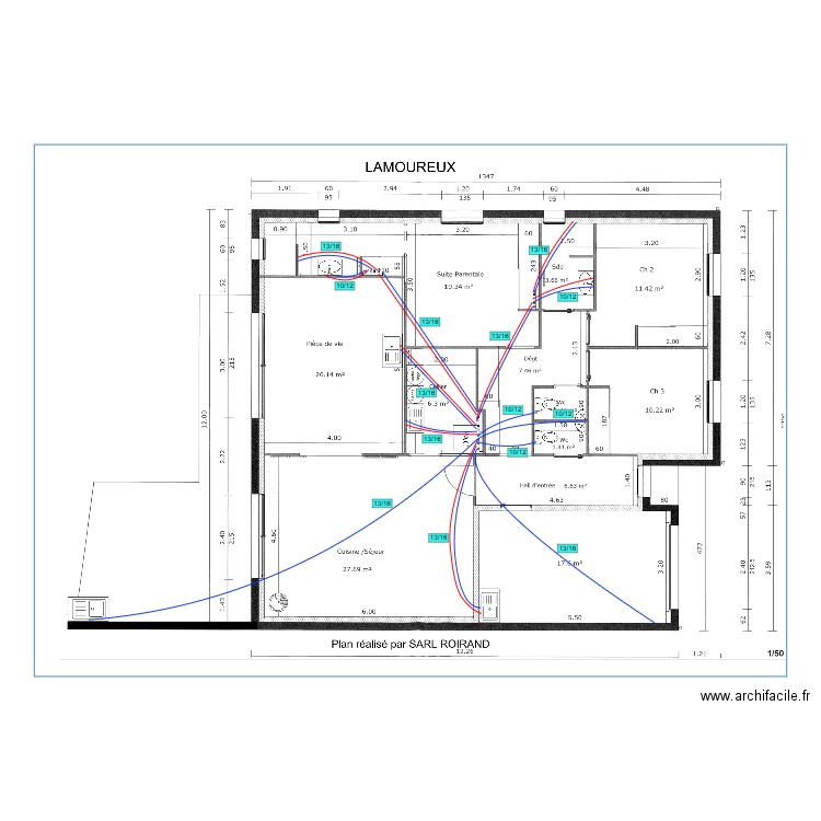LAMOUREUX PLAN PLMOBERIE. Plan de 0 pièce et 0 m2