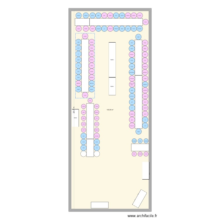 mariage 2. Plan de 1 pièce et 165 m2