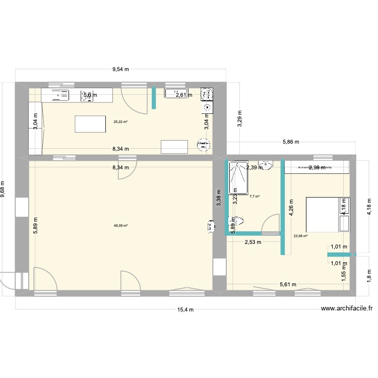 Partie-1-Rénovée. Plan de 0 pièce et 0 m2