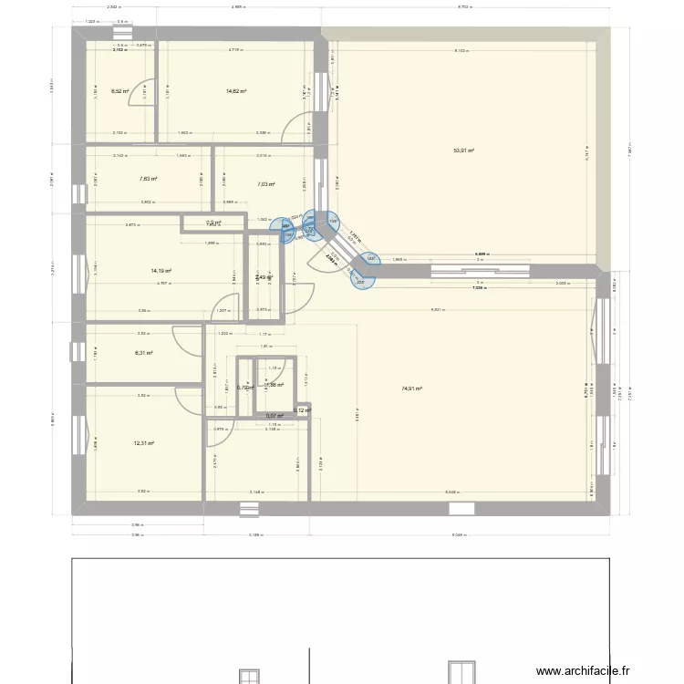 Plan 23-12-2024 N2. Plan de 16  et 429 m²