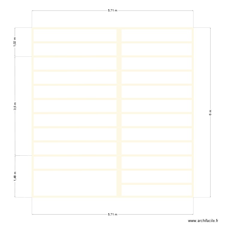 PLANCHER GRENIER. Plan de 22 pièces et 29 m2