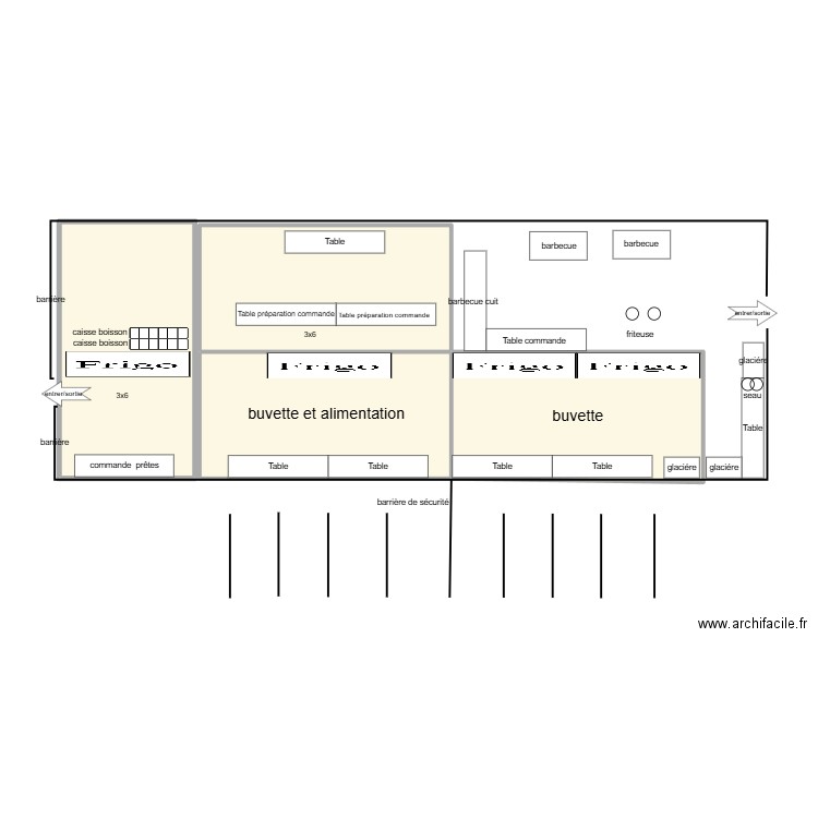 concert buvette 2. Plan de 0 pièce et 0 m2