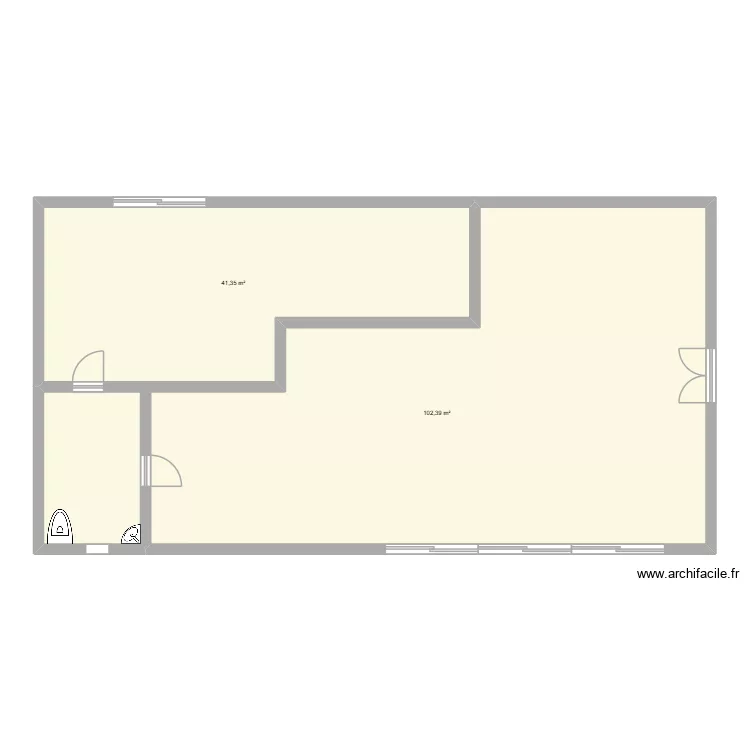 futur masion. Plan de 2  et 144 m²