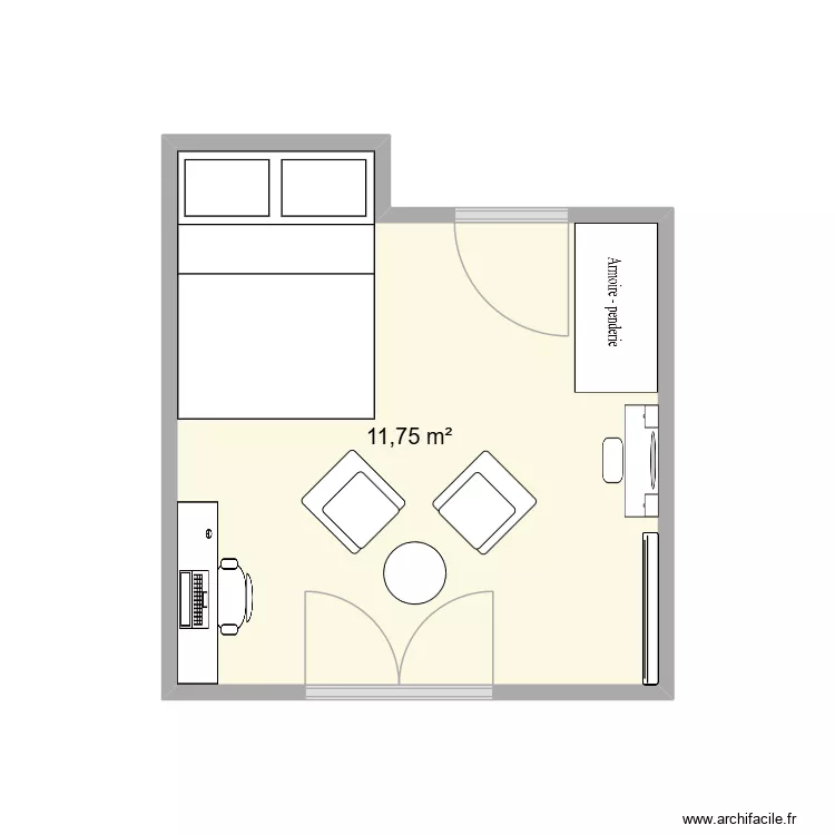 Chambre. Plan de 