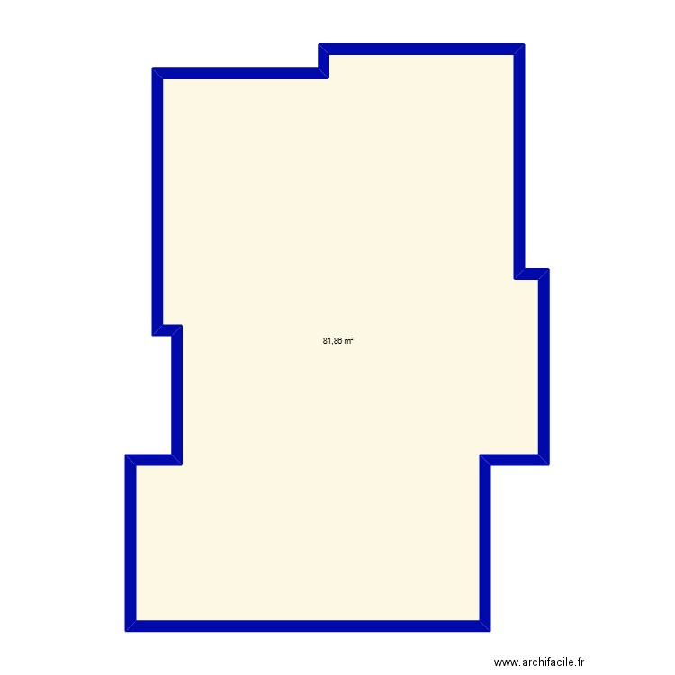 Maison. Plan de 1 pièce et 82 m2
