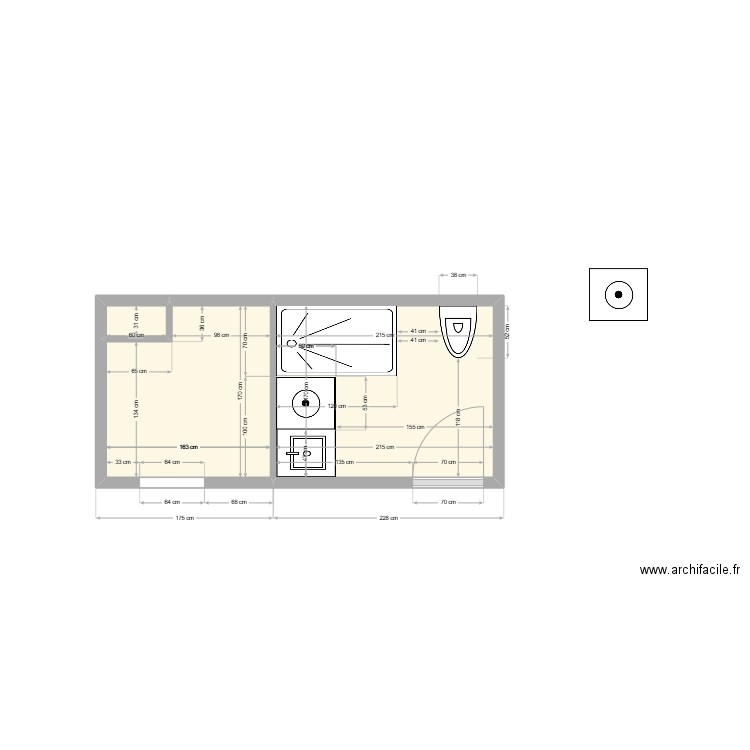 Cuisine/sdb 82. Plan de 0 pièce et 0 m2