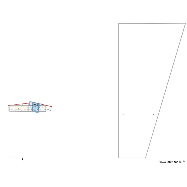 vista queda telhado 1. Plan de 3 pièces et 53 m2