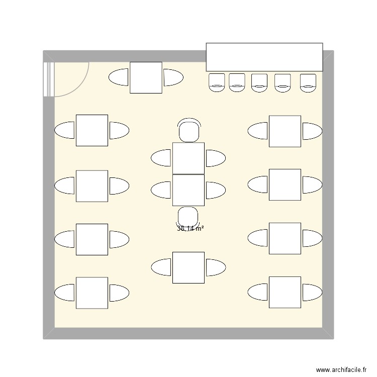 plan terrasse 38m2. Plan de 1 pièce et 38 m2