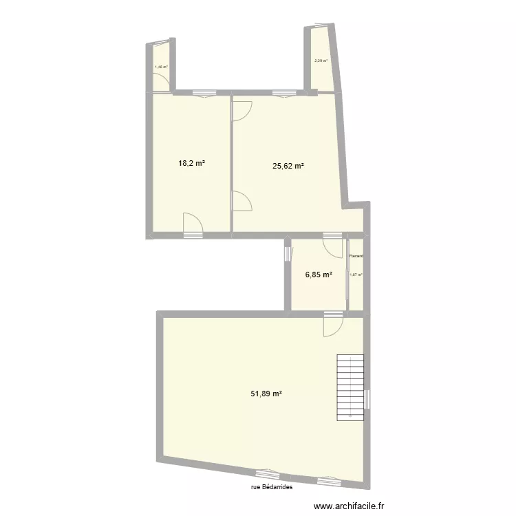 1 etage. Plan de 