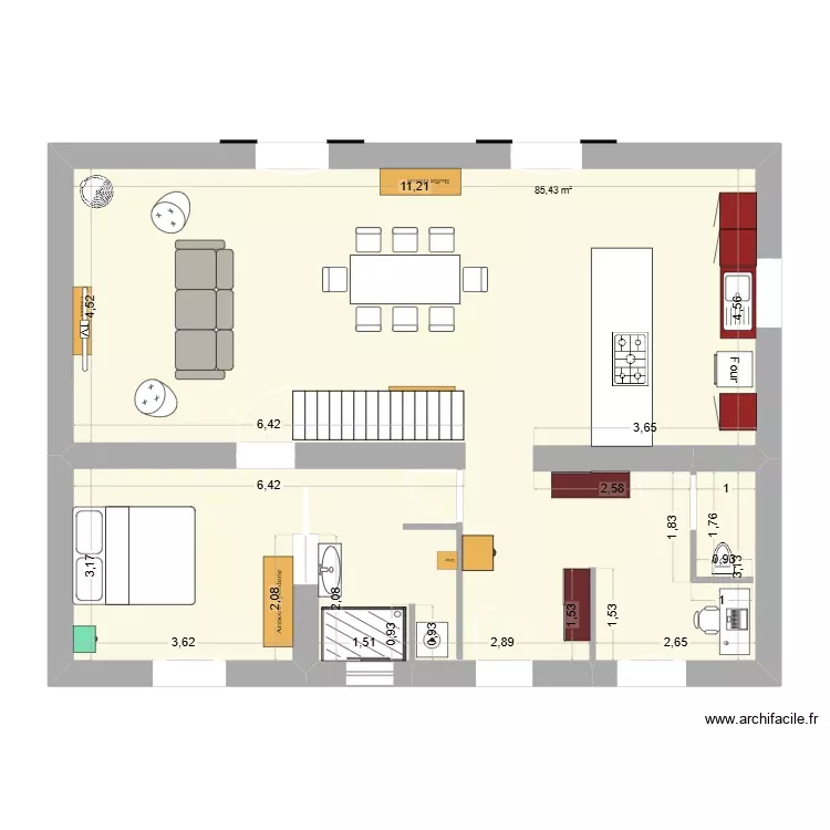 La Maison du Lac 3. Plan de 1 Pièce et 85 m² La Maison du Lac 3. Plan de 1 Pièce et 85 m²