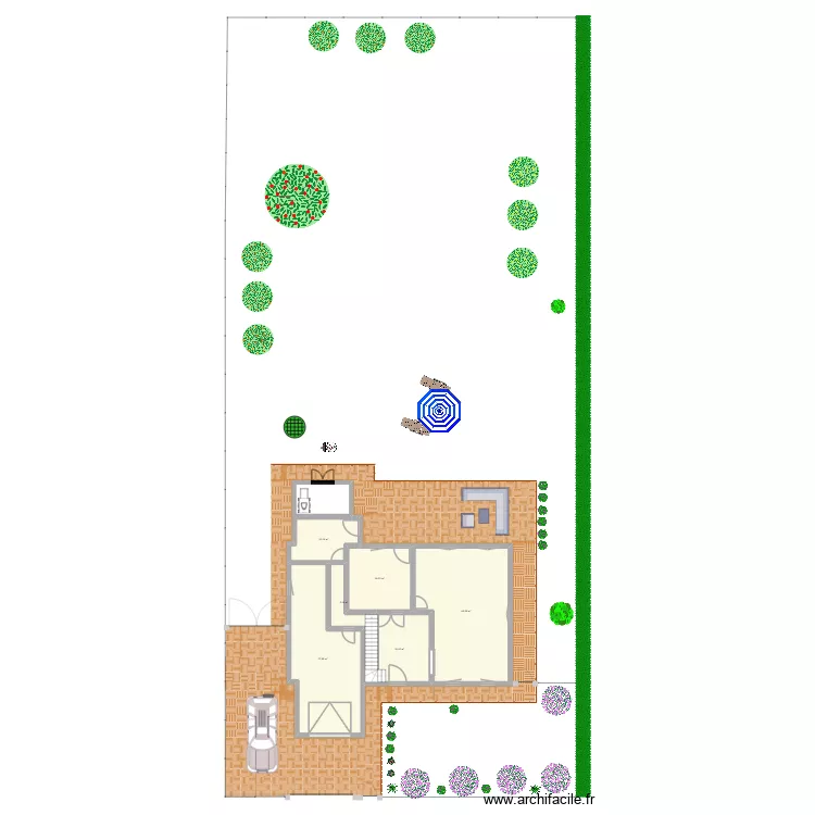 plan teren si casa. Plan de 6  et 132 m²