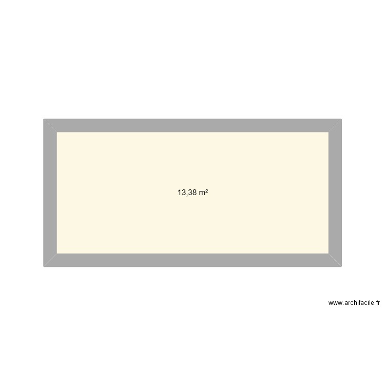 Test. Plan de 1 pièce et 13 m2
