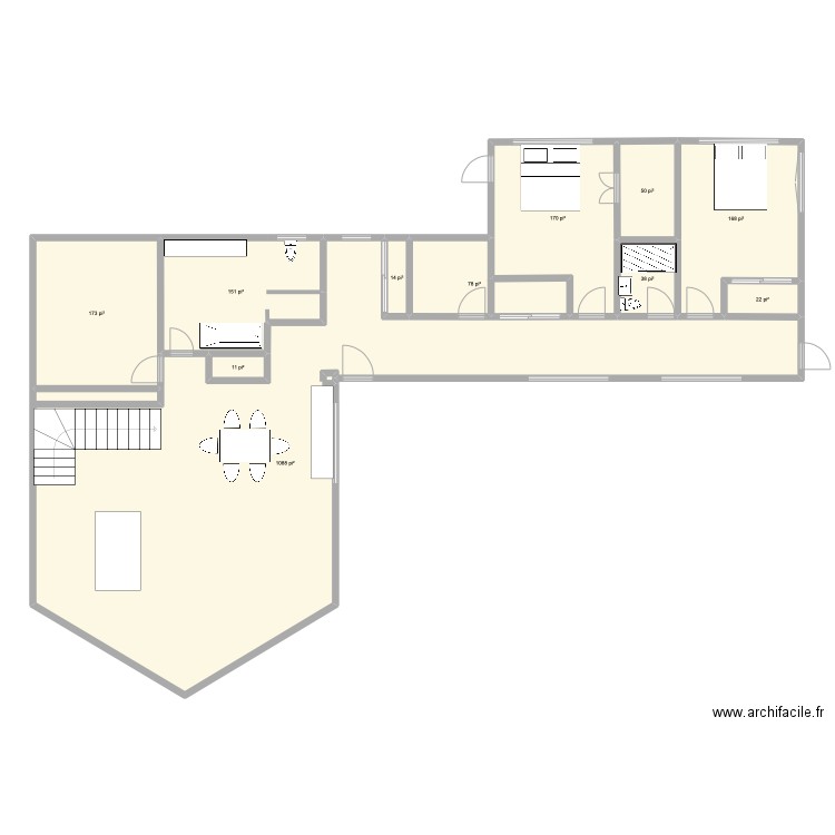Garage 2025. Plan de 9 pièces et 67 m2