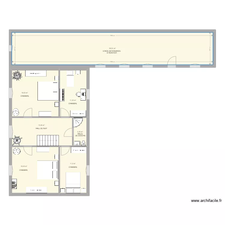 ETAGE BEAUVECHAIN. Plan de 