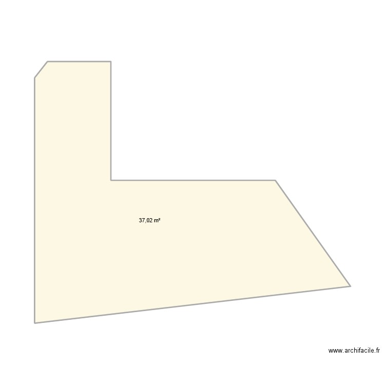 Ansel Fourques. Plan de 1 pièce et 37 m2