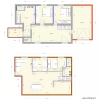 chalet rdc espace sauna devant  _ sdb etage fond