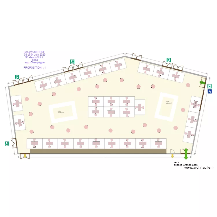 Congr&egrave;s CEDDRE 03 et 04 Juin 2026  espace champagne prop 1. Plan de 