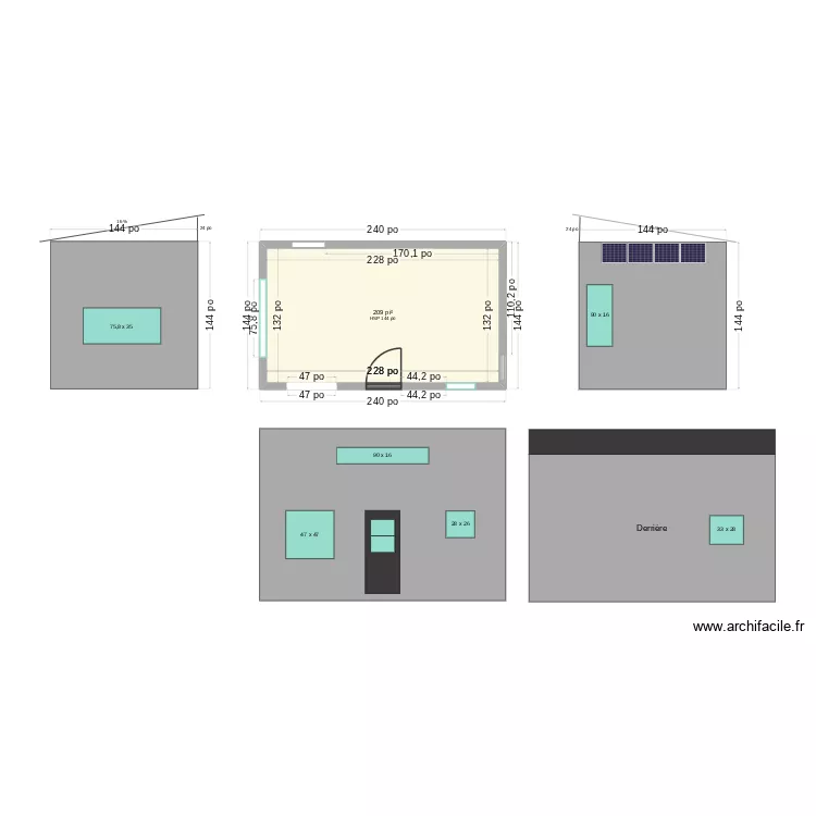 Mini maison. Plan de 