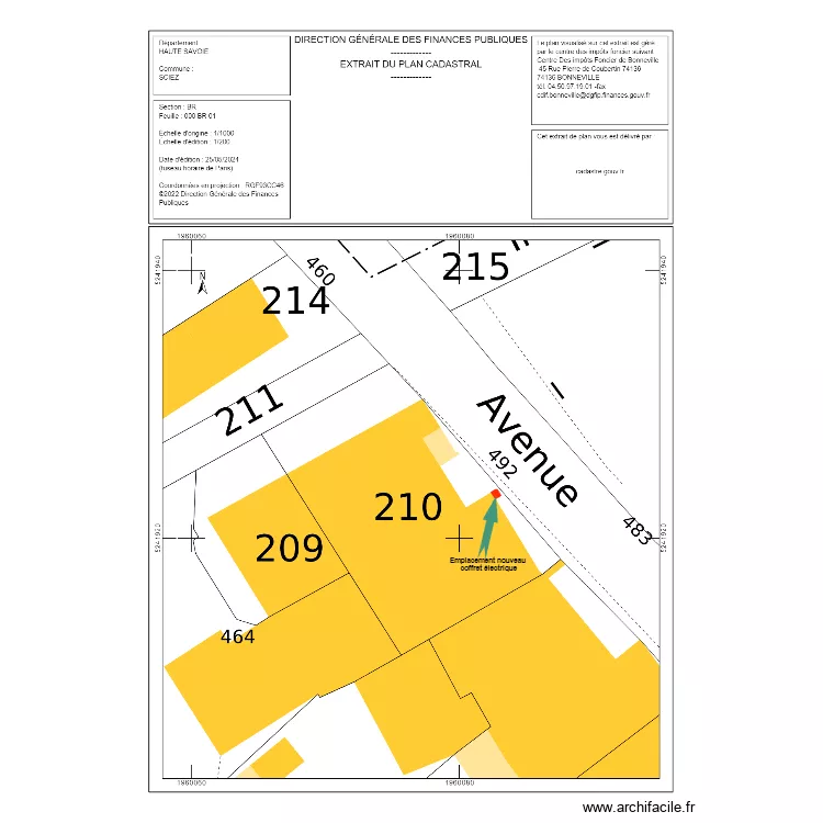 &eacute;lectricit&eacute; local robes mari&eacute;. Plan de 