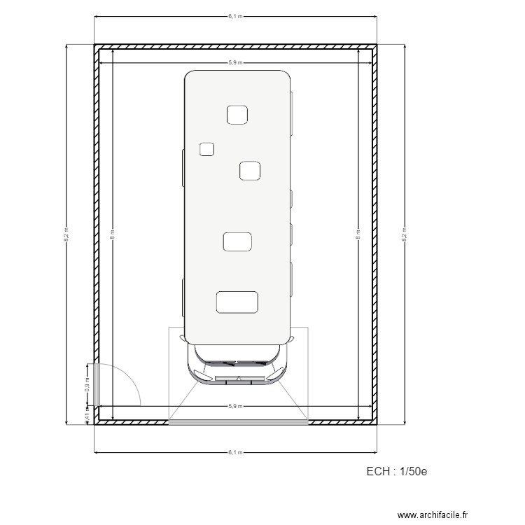GARAGE VUE EN PLAN . Plan de 0 pièce et 0 m2