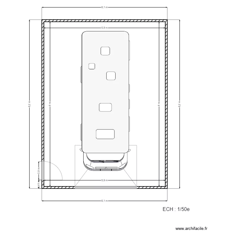 GARAGE VUE EN PLAN . Plan de 