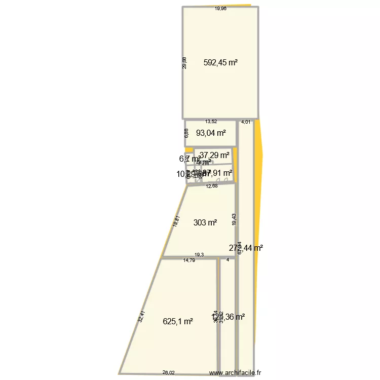 1401 Montmain Maison. Plan de 