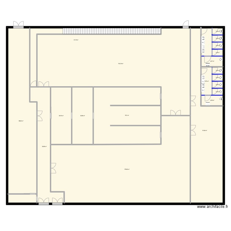 jessy biganos. Plan de 20 pièces et 712 m2