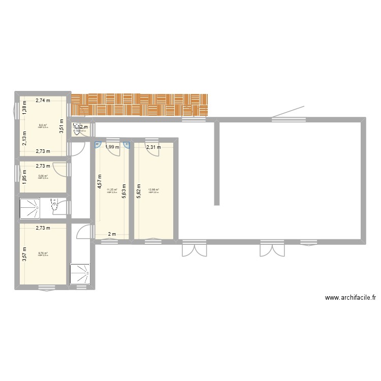 laroque1. Plan de 6 pièces et 50 m2