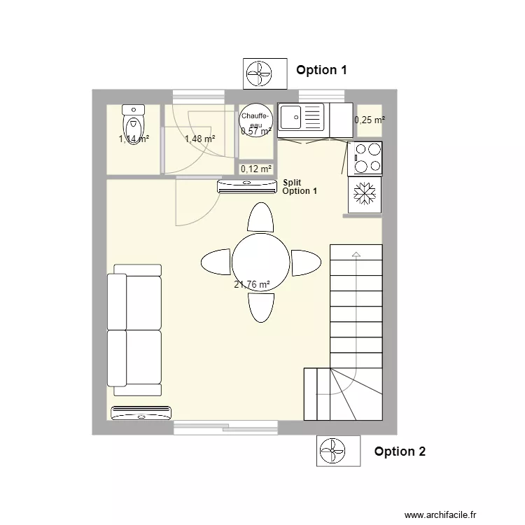 aPPART. Plan de 6 et 25 m² aPPART. Plan de 6 et 25 m²