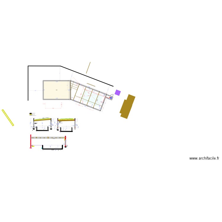 piscine 2025 v60. Plan de 1 pièce et 84 m2