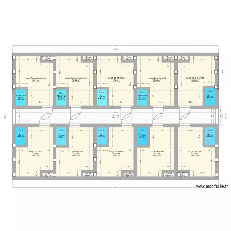b&acirc;timent porcherie 1. Plan de 