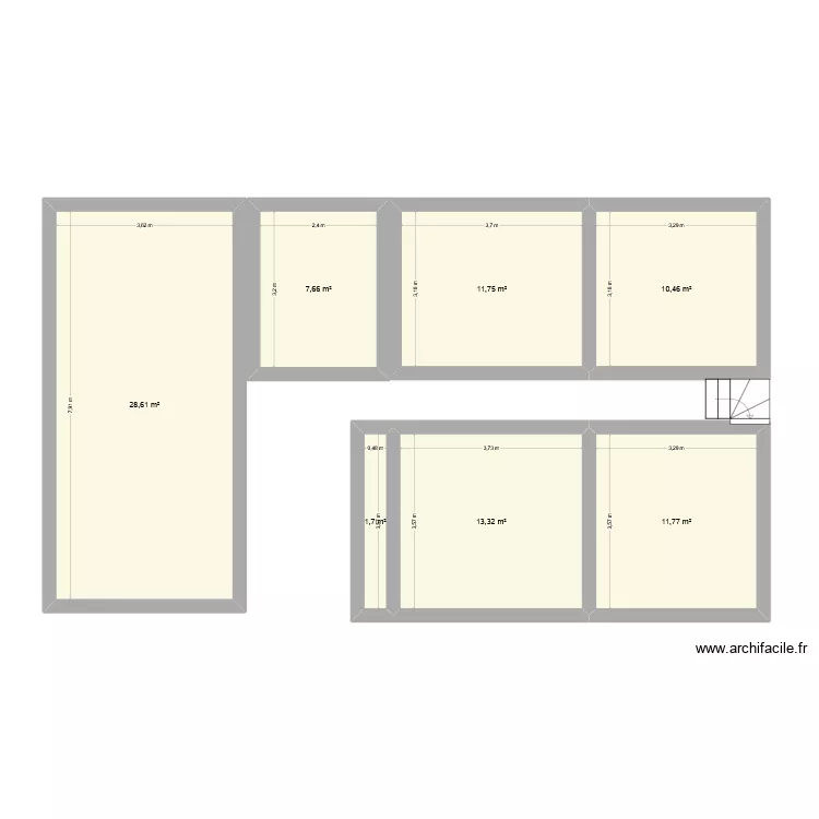 maison. Plan de 7  et 85 m²