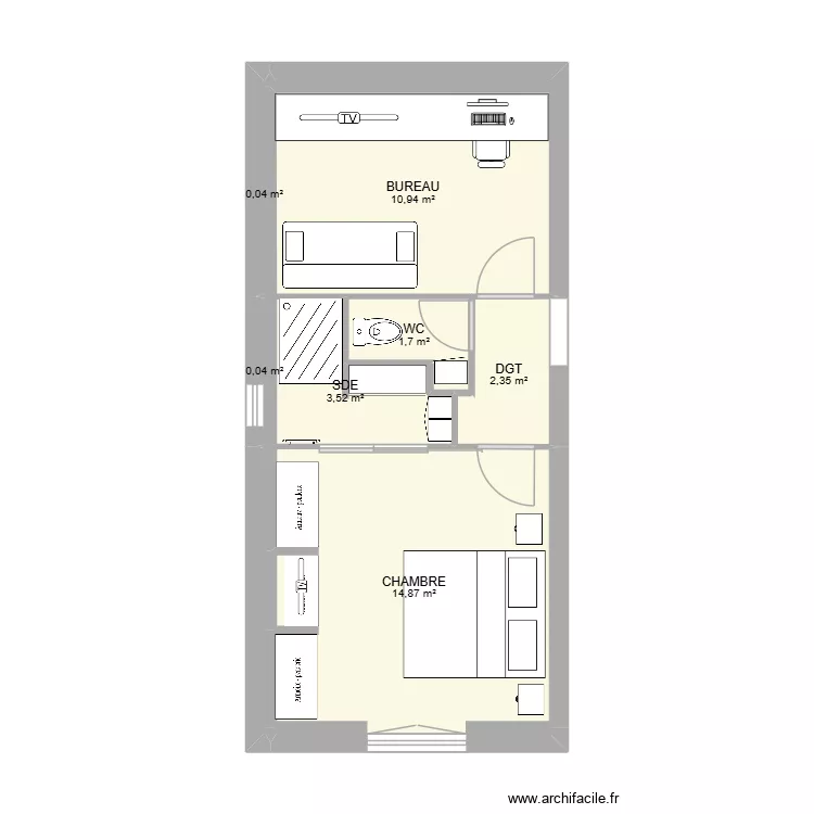 espace parental. Plan de 7 et 33 m² espace parental. Plan de 7 et 33 m²