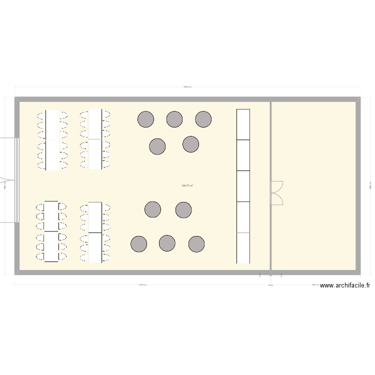 COQ 1. Plan de 1 pièce et 199 m2