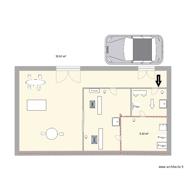 PLAN NOEMIE. Plan de 2 pièces et 41 m2