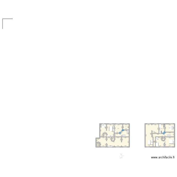 hotel. Plan de 14 pièces et 201 m2