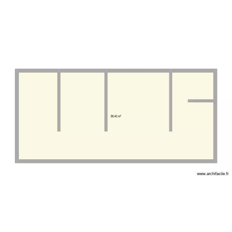 Alexis 1. Plan de 1 et 58 m² Alexis 1. Plan de 1 et 58 m²