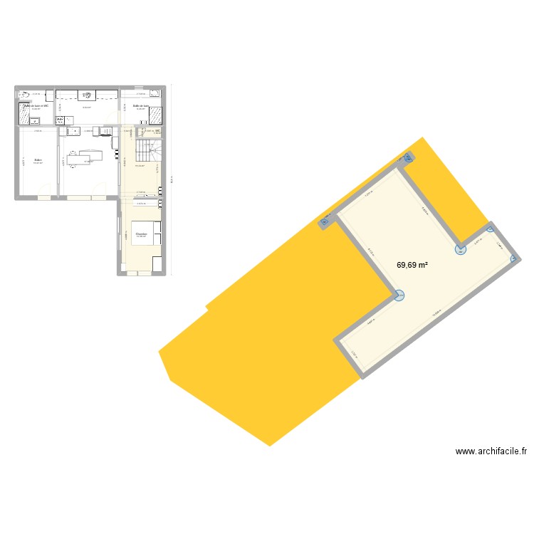 PLAN 1. Plan de 9 pièces et 146 m2