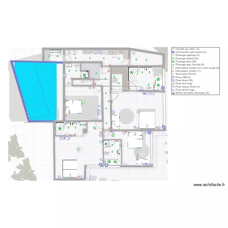 MORENO RDC Elec Janv2026. Plan de 2  et 20 m²