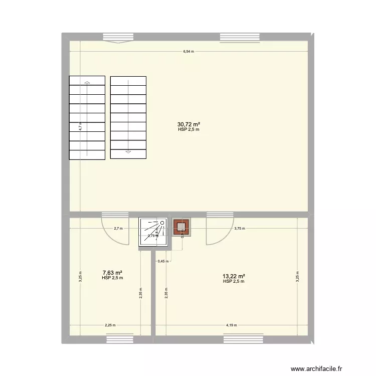 MAISON 2EME VIDE. Plan de 3 Pièces et 52 m² MAISON 2EME VIDE. Plan de 3 Pièces et 52 m²