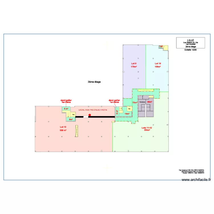 R+2 LOCAL VIDE . Plan de 