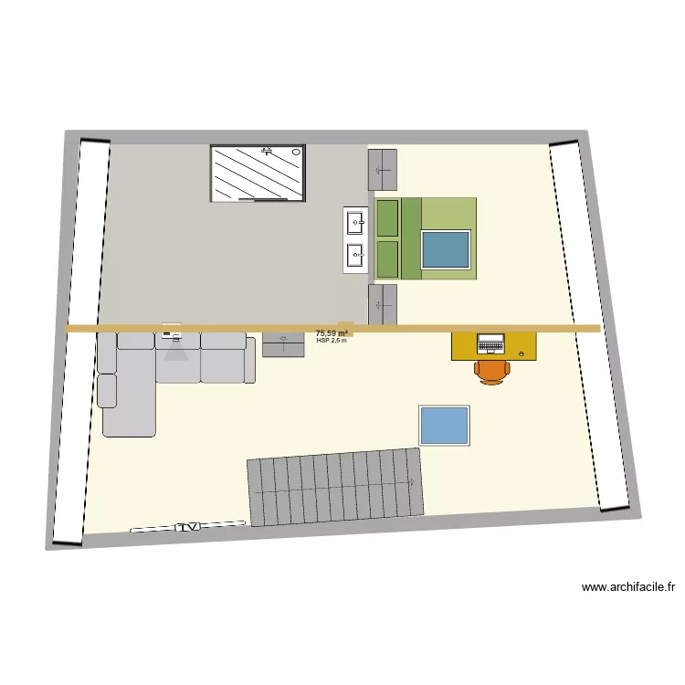 haut Maison. Plan de 1 et 76 m² haut Maison. Plan de 1 et 76 m²