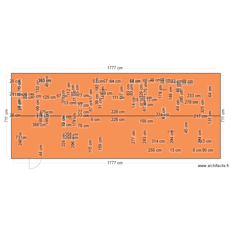 maison nana. Plan de 13 pièces et 221 m2