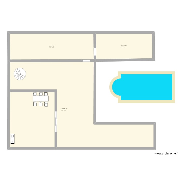 maison luxe. Plan de 3 pièces et 161 m2