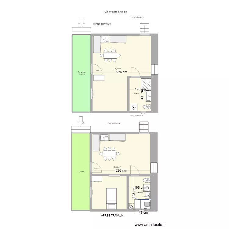 Bridier B sdb. Plan de 