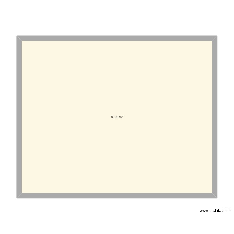 Crete. Plan de 1 pièce et 80 m2