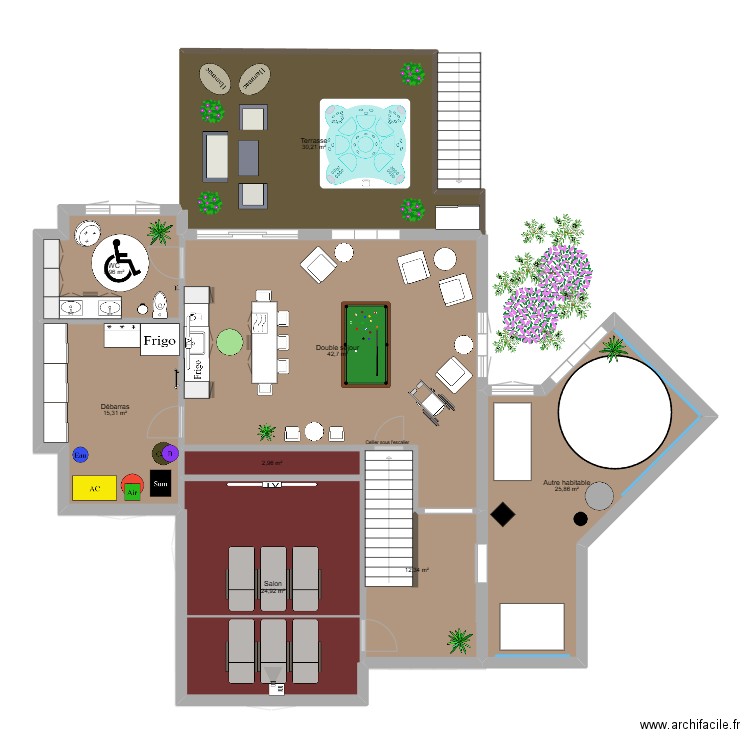 Maison de rêve 3. Plan de 35 pièces et 596 m2